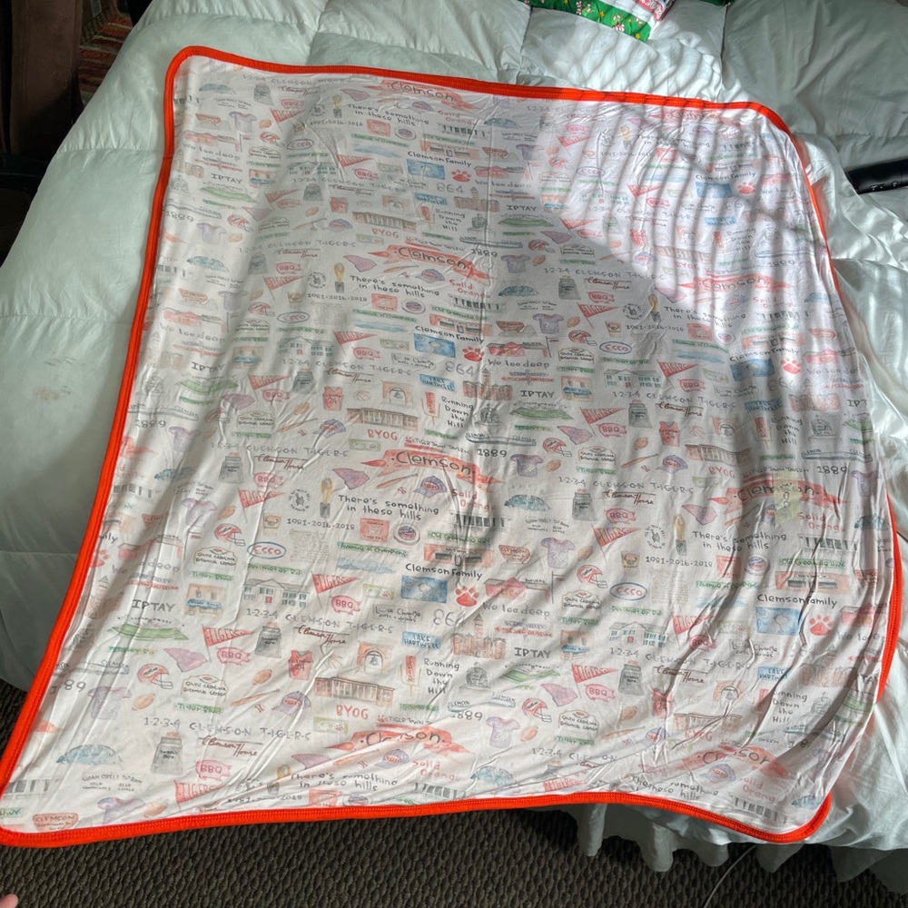 Clemson baby blanket